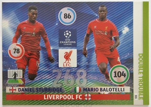 VD63 Sturidge Balotelli Liverpool Panini CHL 2015 Double Trouble