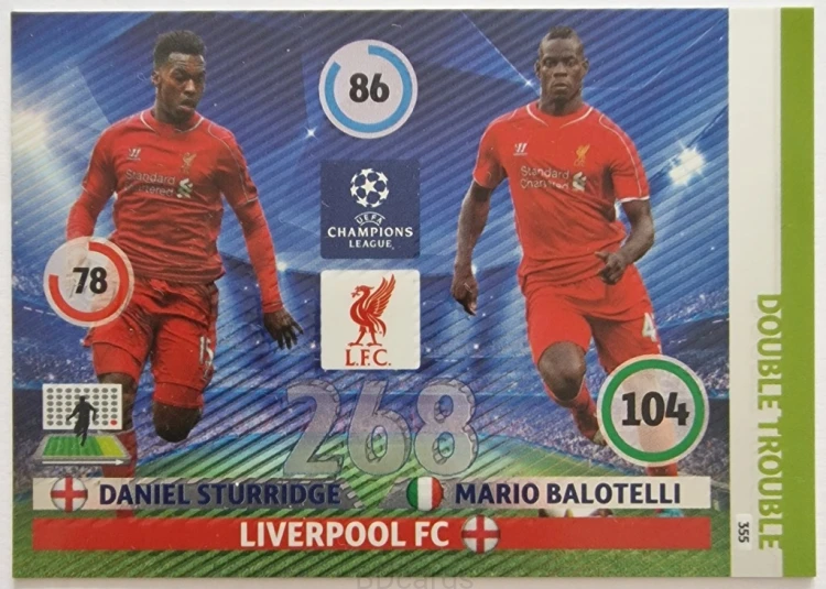 VD63 Sturidge Balotelli Liverpool Panini CHL 2015 Double Trouble