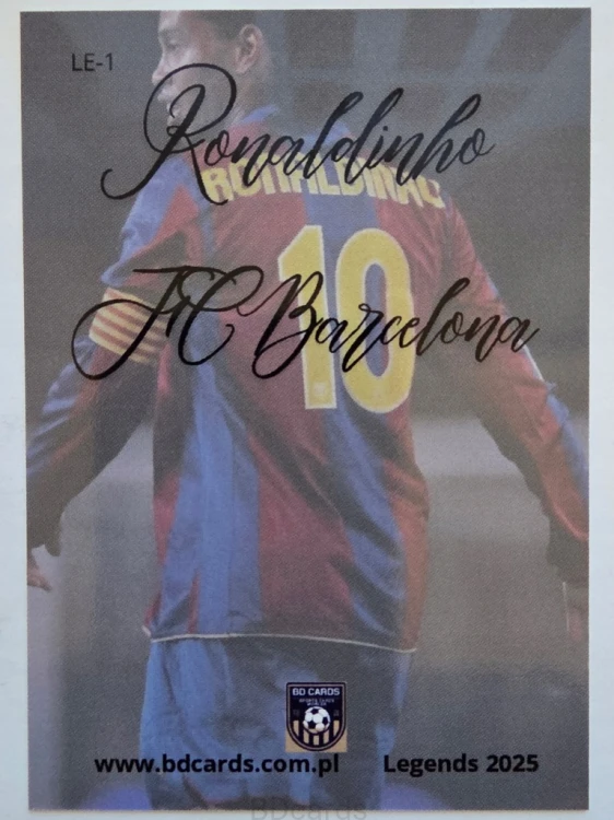 2025 Karta Legends Ronaldinho Fc Barcelona Limited Edition /BC20
