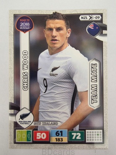 2018 Panini Road To World Cup Russia Chris Wood Nowa Zelandia Nzl 9