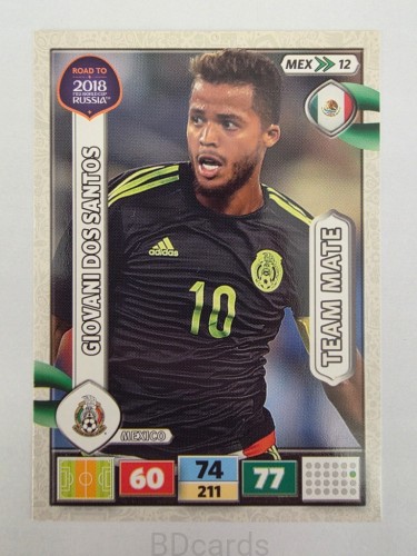 2018 Panini Road To World Cup Russia Giovani Dos Santos Meksyk Mex 12