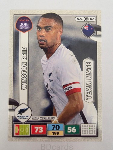 2018 Panini Road To World Cup Russia Winston Reid Nowa Zelandia Nzl 2