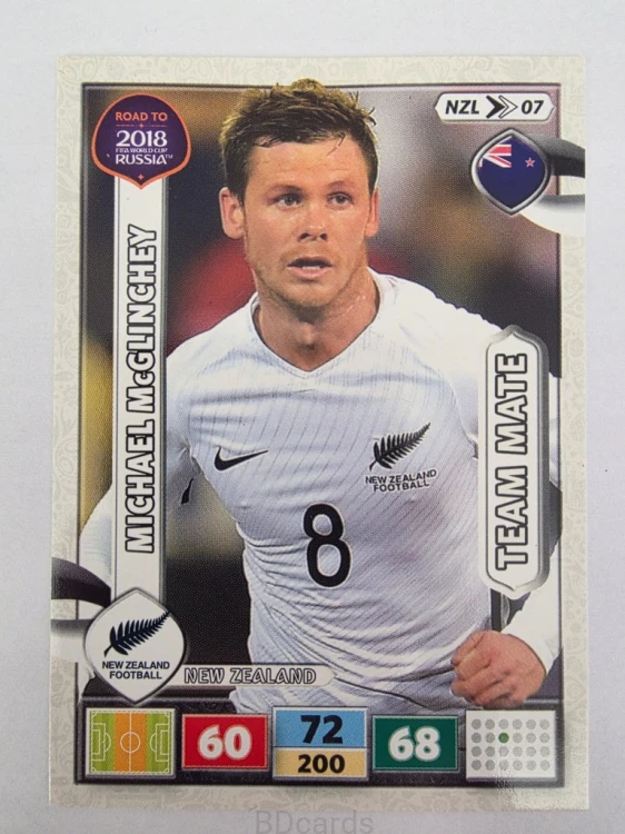 2018 Panini Road To World Cup Russia McGlinchey Nowa Zelandia Nzl 7
