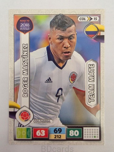 2018 Panini Road To World Cup Russia Roger Martinez Kolumbia Col 15
