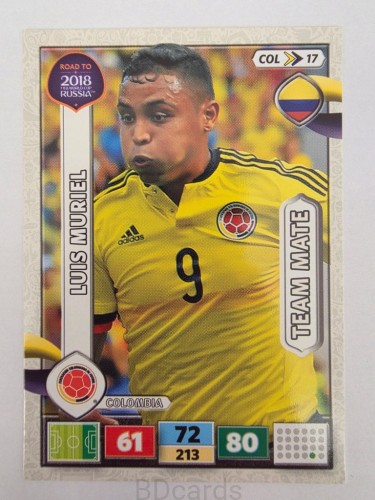 2018 Panini Road To World Cup Russia Luis Muriel Kolumbia Col 17