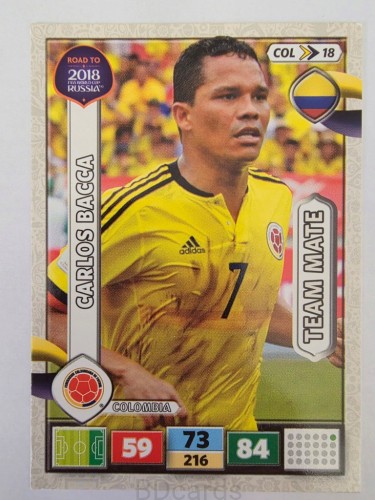 2018 Panini Road To World Cup Russia Carlos Bacca Kolumbia Col 18