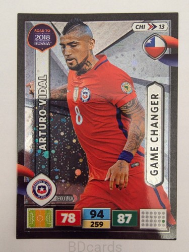 2018 Panini Road To World Cup Russia Vidal Game Changer Chile Chi 13