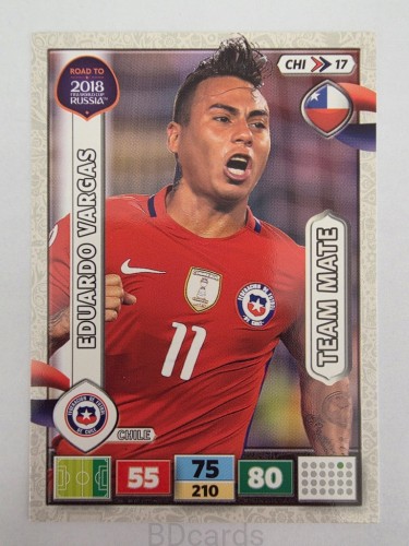 2018 Panini Road To World Cup Russia Eduardo Vargas Chile Chi 17