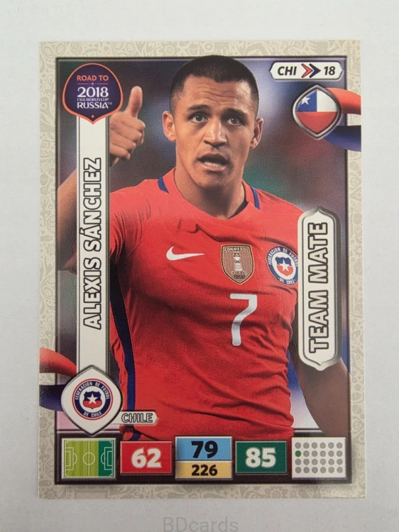 2018 Panini Road To World Cup Russia Alexis Sanchez Chile Chi 18