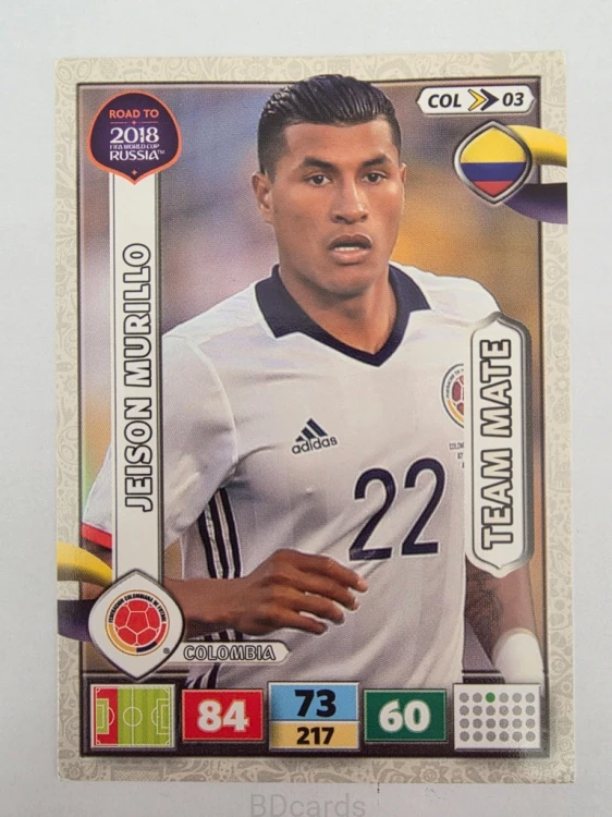 2018 Panini Road To World Cup Russia Jeisson Murillo Kolumbia Col 3