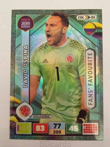 2018 Panini Road To World Cup Russia David Ospina Kolumbia Col 5
