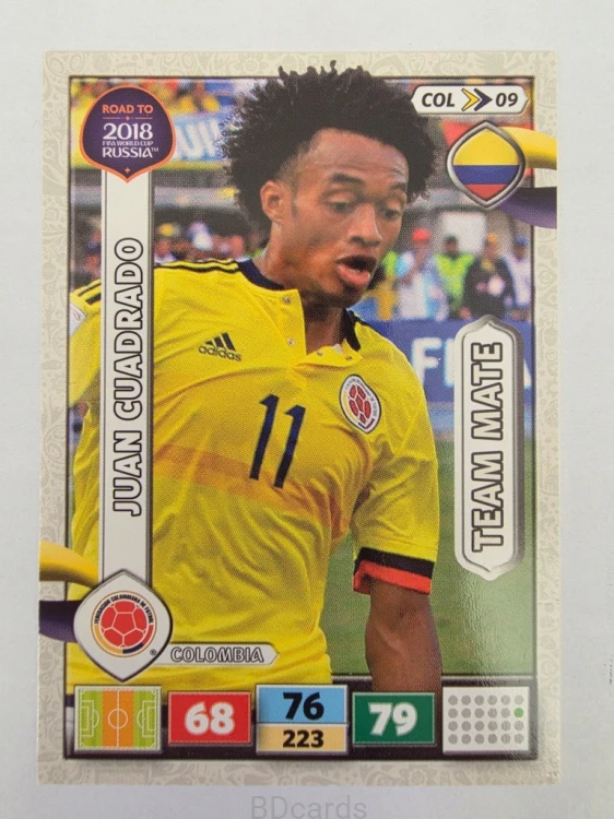 2018 Panini Road To World Cup Russia Juan Cuadrado Kolumbia Col 9