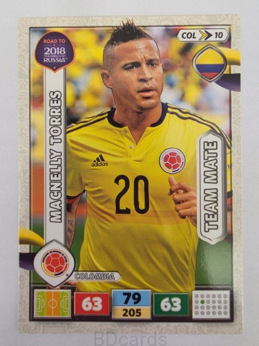 2018 Panini Road To World Cup Russia Macnelly Torres Kolumbia Col 10