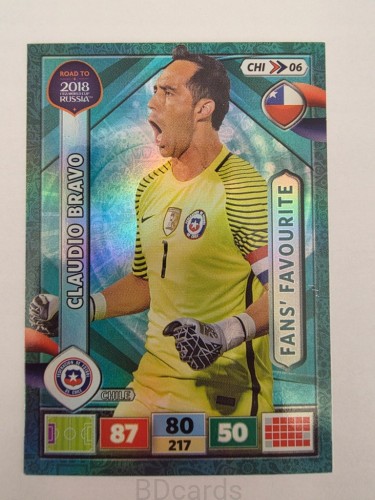 2018 Panini Road To World Cup Russia Claudio Bravo Fans Chile Chi 6