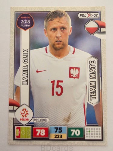 2018 Panini Road To World Cup Russia Kamil Glik Polska Pol 3