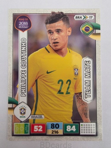2018 Panini Road To World Cup Russia Philippe Coutinho Brazylia Bra 17