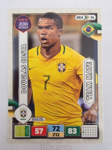 2018 Panini Road To World Cup Russia Douglas Costa Brazylia Bra 16