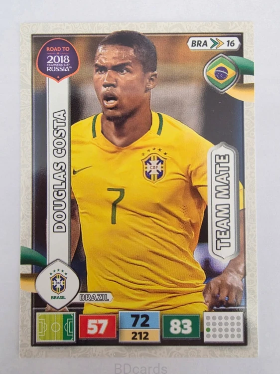 2018 Panini Road To World Cup Russia Douglas Costa Brazylia Bra 16