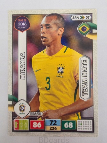 2018 Panini Road To World Cup Russia Miranda Brazylia Bra 3