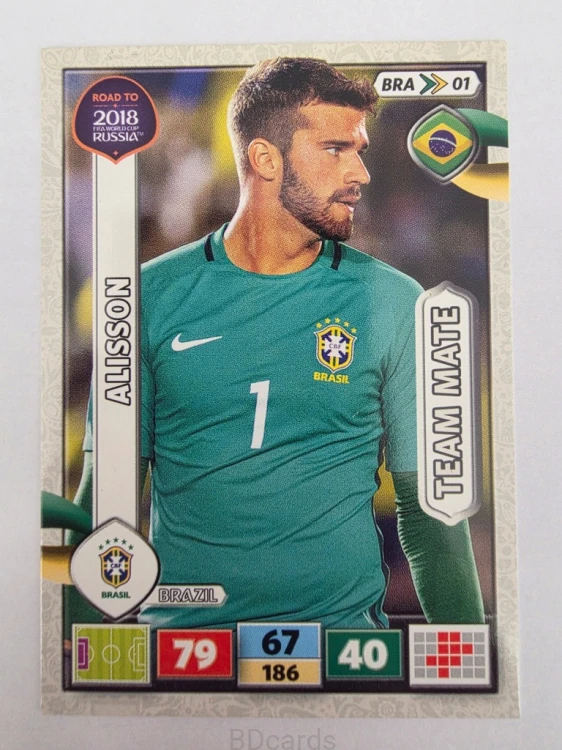 2018 Panini Road To World Cup Russia Alisson Brazylia Bra 1