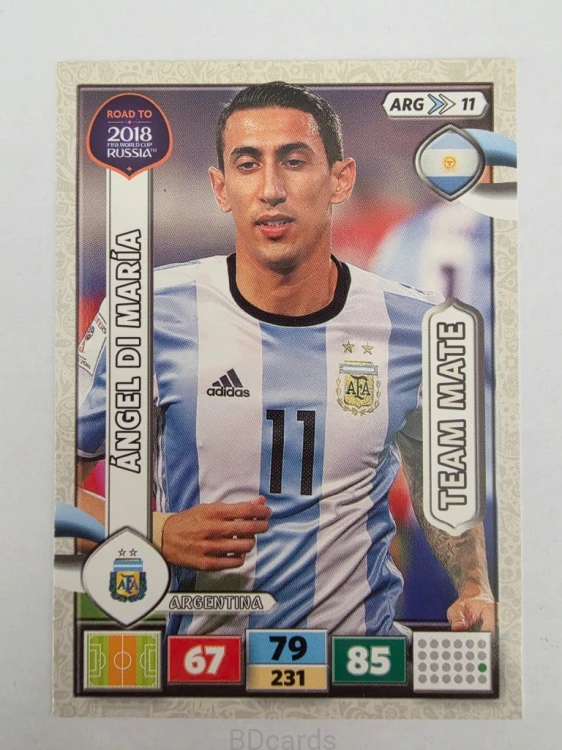 2018 Panini Road To World Cup Russia Angel Di Maria Argentyna Arg 11