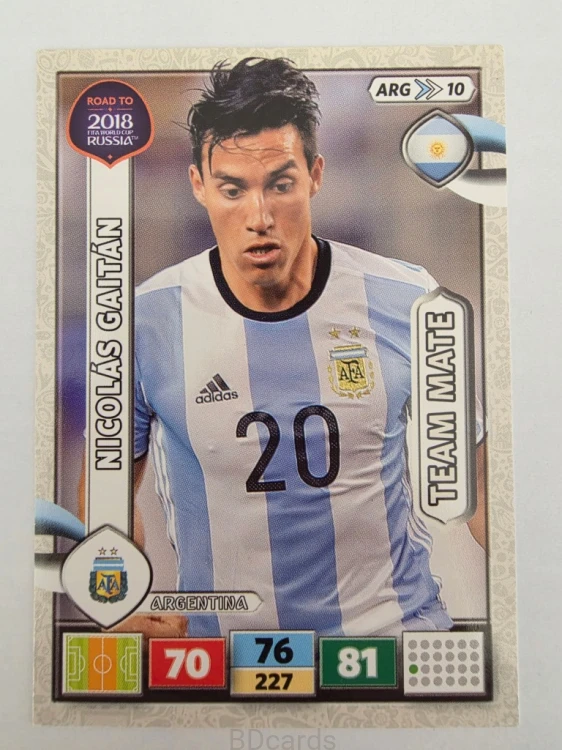 2018 Panini Road To World Cup Russia Nicolas Gaitan Argentyna Arg 10