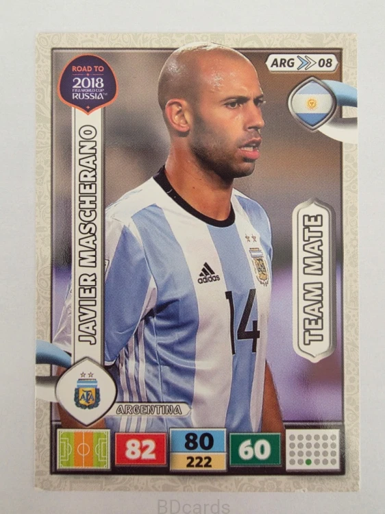2018 Panini Road To World Cup Russia Mascherano Argentyna Arg 8