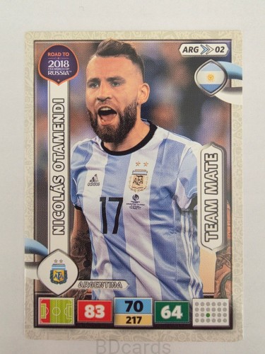 2018 Panini Road To World Cup Russia Nicolas Otamendi Argentyna Arg 2