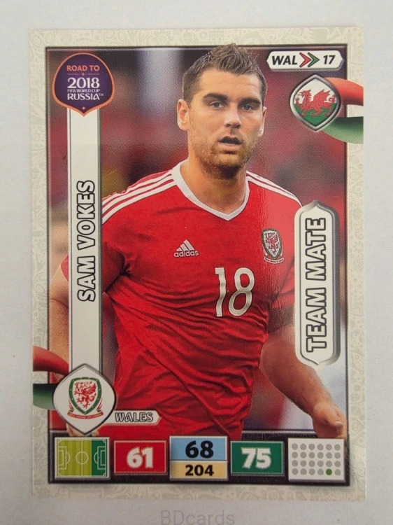 2018 Panini Road To World Cup Russia Sam Vokes Walia Wal 17