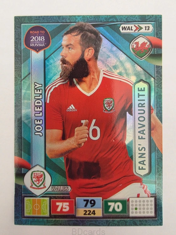 2018 Panini Road To World Cup Russia Joe Ledley Fans Walia Wal 13