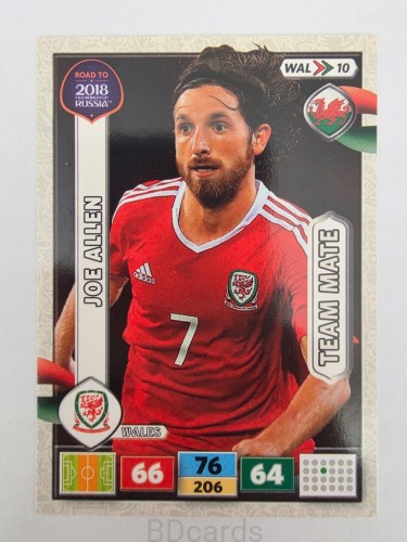 2018 Panini Road To World Cup Russia Joe Allen Walia Wal 10