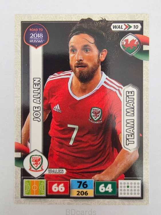 2018 Panini Road To World Cup Russia Joe Allen Walia Wal 10