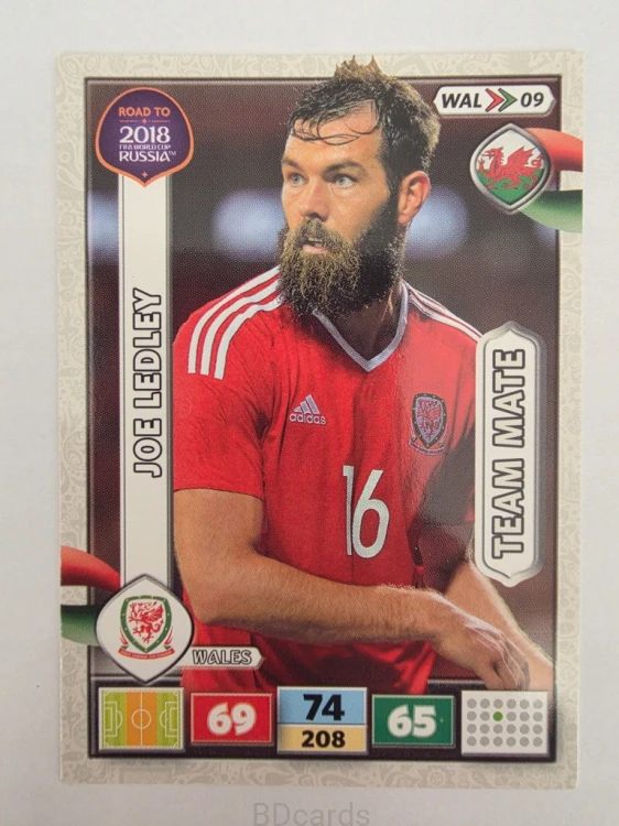2018 Panini Road To World Cup Russia Joe Ledley Walia Wal 9
