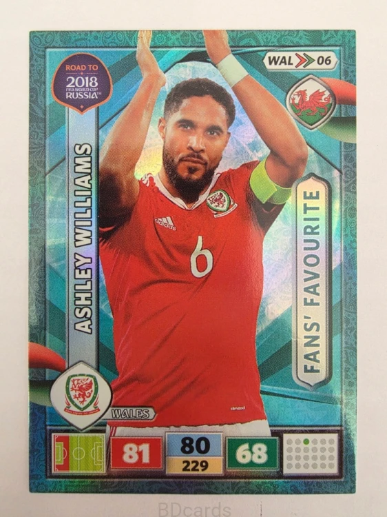 2018 Panini Road To World Cup Russia Ashley Williams Walia Wal 6