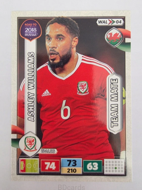 2018 Panini Road To World Cup Russia Ashley Williams Walia Wal 4