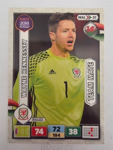 2018 Panini Road To World Cup Russia Wayne Hennessey Walia Wal 1