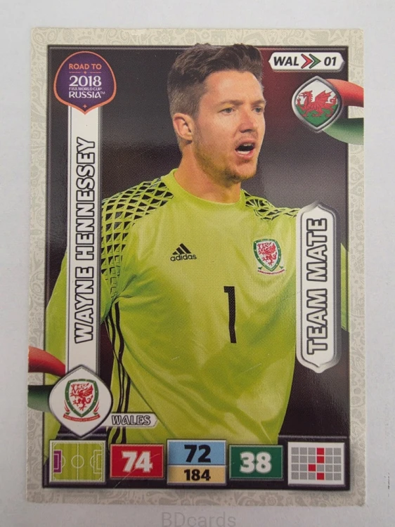 2018 Panini Road To World Cup Russia Wayne Hennessey Walia Wal 1