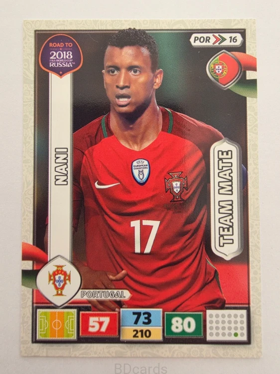 2018 Panini Road To World Cup Russia Nani Portugalia Por 16
