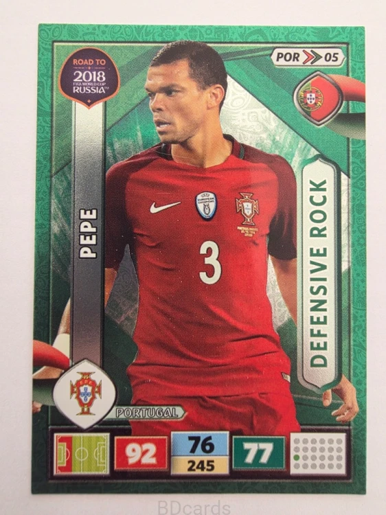 2018 Panini Road To World Cup Russia Pepe Defensive Rock Portugalia Por 5