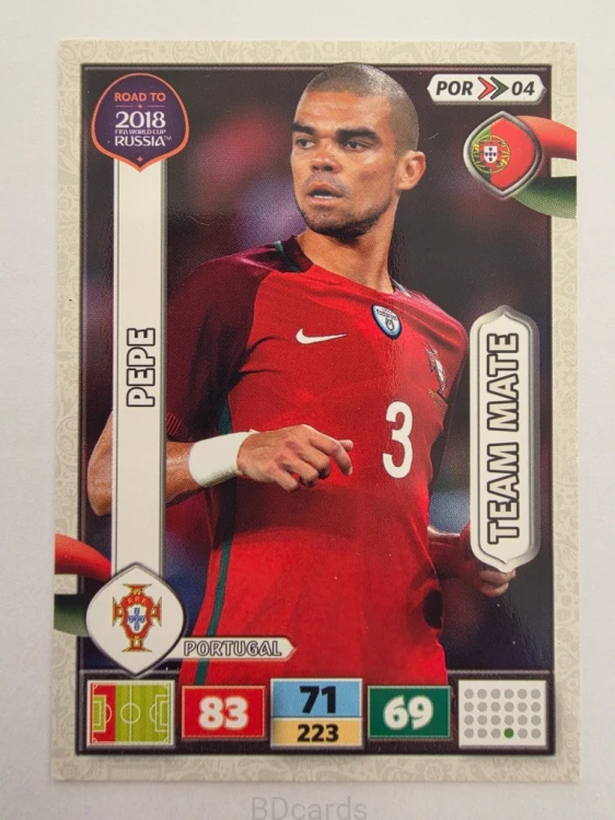 2018 Panini Road To World Cup Russia Pepe Portugalia Por 4