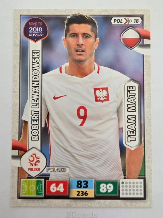 2018 Panini Road To World Cup Russia Robert Lewandowski Polska Pol 18