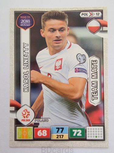 2018 Panini Road To World Cup Russia Karol Linetty Polska Pol 12