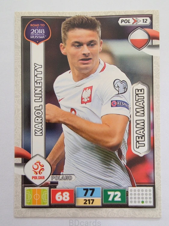2018 Panini Road To World Cup Russia Karol Linetty Polska Pol 12