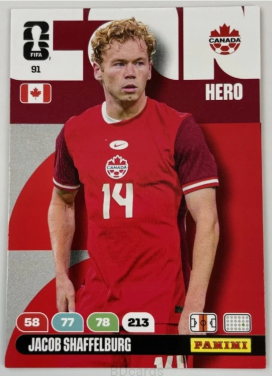 2026 Panini World Cup Jacob Shaffelburg Canada Nr 91 Hero /EC
