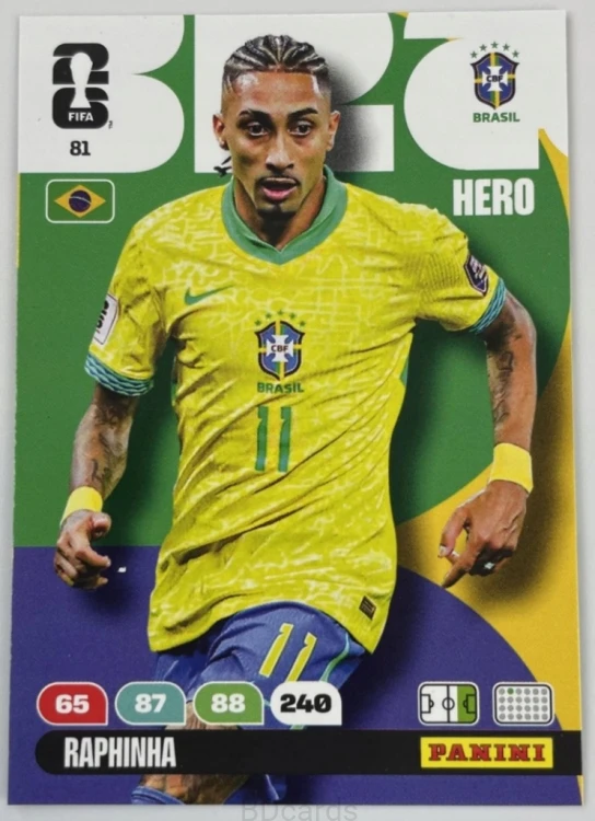2026 Panini World Cup Raphinha Brazylia Nr 81 Hero /EC