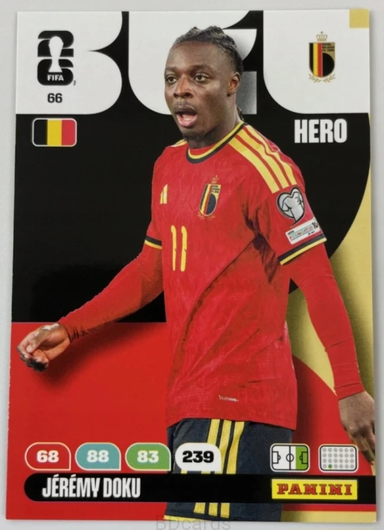 2026 Panini World Cup Jeremy Doku Belgia Nr 66 Hero /EC