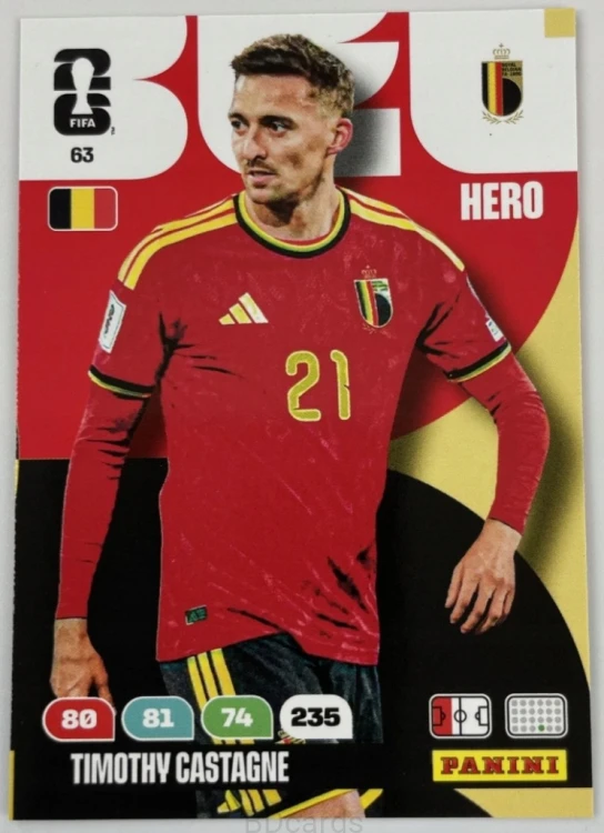 2026 Panini World Cup Timothy Castagne Belgia Nr 63 Hero /EC