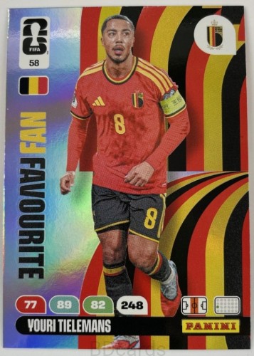 2026 Panini World Cup Youri Tielemans Belgia Nr 58 Fan /EC