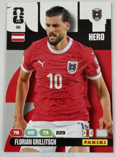 2026 Panini World Cup Florian Grillitsch Austria Nr 55 Hero /EC