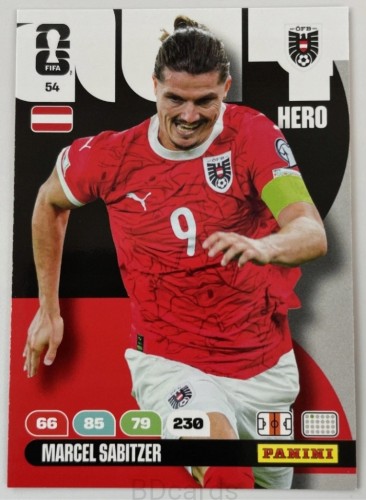 2026 Panini World Cup Marcel Sabitzer Austria Nr 54 Hero /EC